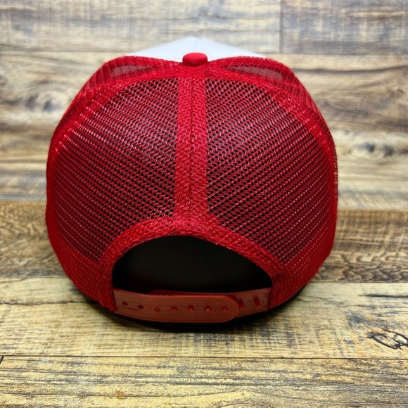 Spaghetti-O Mens Trucker Hat Red Snapback Retro Logo 1960s Food Retro Ball Cap - Picture 5 of 8